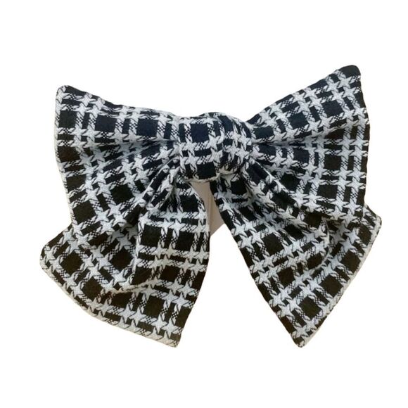 Plaid Bow Barrette - Picture 4 of 4